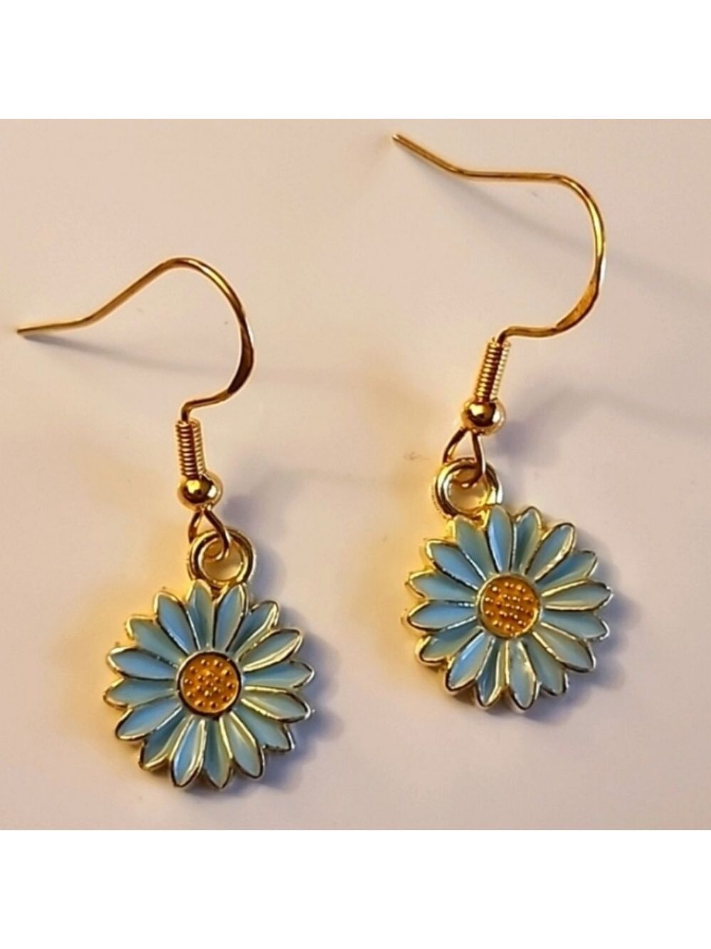 Flower Earrings Baby Blue 925S Posts EG
